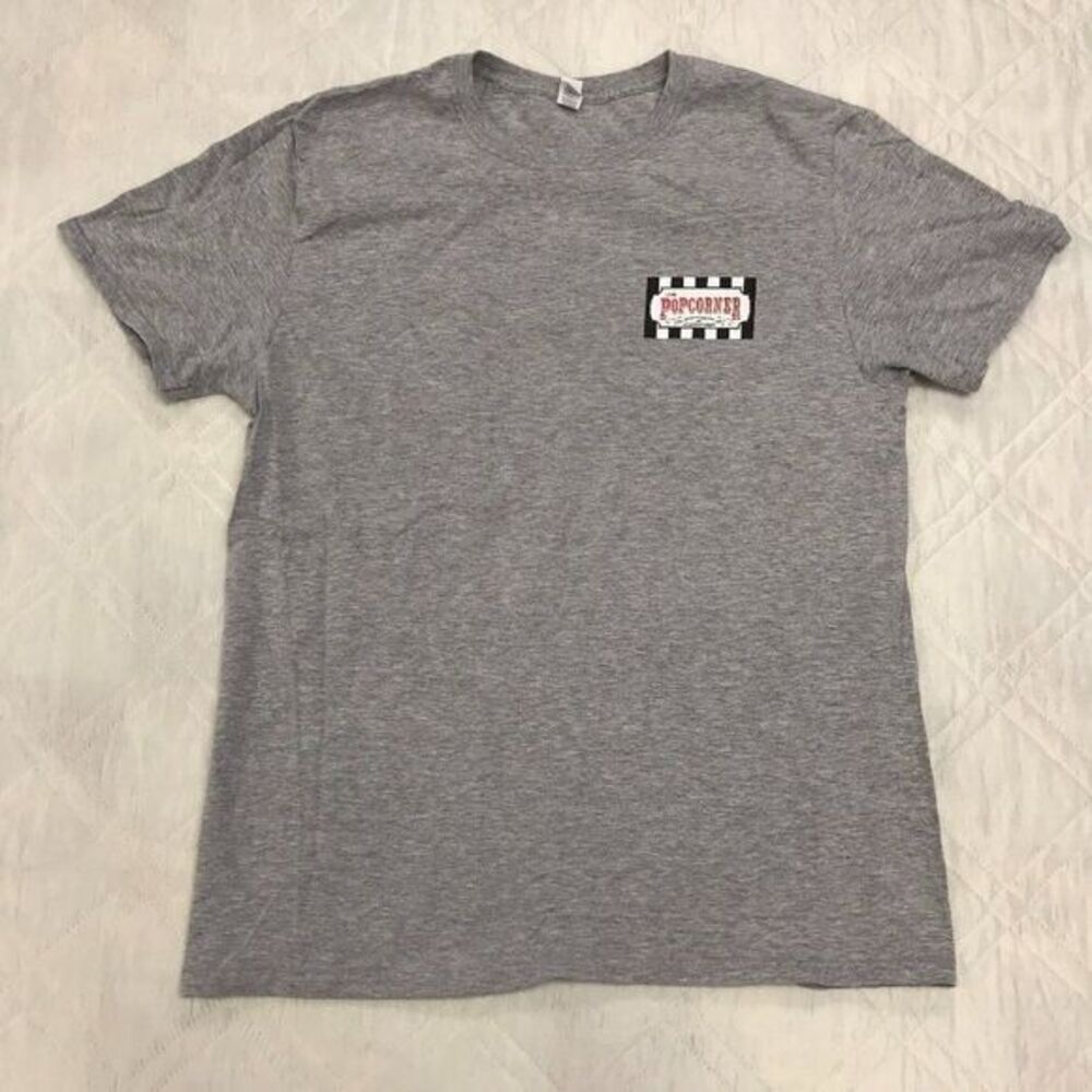 Popcorner Wichita Kansas gray T shirt Large